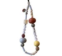 YCHUCH Lanière décorative tendance pour téléphone portable, bracelet de téléphone, élégant pendentif en perles colorées, chaîne de poignet anti-perte, bijoux à usage multiple pour téléphones