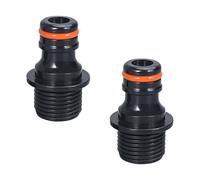 YCHUCH Lot de 2 raccords rapides en plastique pour tuyau d'arrosage - 1,27 cm - 1,9 cm - Adaptateur de robinet - Accessoires d'arrosage de jardin