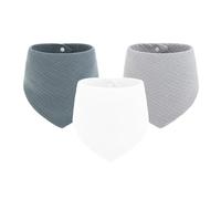 YCHUCH Lot de 3 bavoirs pour nouveau-nés - Couleur unie - Solides et absorbants - Pour le rot et la bave - En coton bio, Lot 7., taille unique