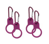 YCHUCH Lot de 4 crochets à clip pour bouteilles d'eau, pratiques et colorées, pour voyage et salle de sport, camping