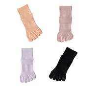 YCHUCH Lot de 4 paires de chaussettes respirantes à bout fendu pour la course à pied, les sports à cinq doigts pour un style de vie actif, la marche et la séparation des orteils
