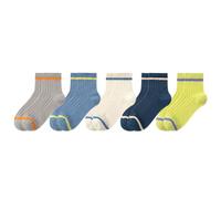 YCHUCH Lot de 5 paires de chaussettes pour enfants en maille de coton respirant élastique renforcé au niveau des orteils Multicolore Avec panneaux en maille, Style homme, B
