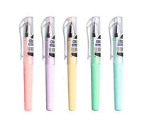 YCHUCH Lot de 5 stylos gel de poche de 10,5 cm, à séchage rapide, encre noire, écriture lisse, pour écrire, journal, fournitures de bureau, format de poche pour bloc-notes