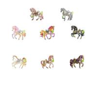 YCHUCH Lot de 8 décorations plates en acrylique sans danger pour les enfants rehaussées par une corde dorée pour des atmosphères étincelantes dans de nombreux décors. Corde dorée