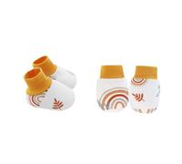 YCHUCH Moufles et chaussures souples pour nouveau-nés - Pour garçon et fille - Protection des mains de bébé, feuilles, taille unique