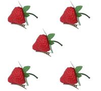 YCHUCH Pince à cheveux imitation fraise, jolie pince latérale pour fille, pince à cheveux réaliste