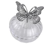 YCHUCH Plateau de confiserie en plastique durable avec ornements papillon 3D et compartiments superposés pour la maison