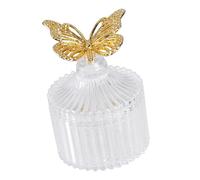 YCHUCH Plateau de confiserie en plastique durable avec ornements papillon 3D et compartiments superposés pour la maison