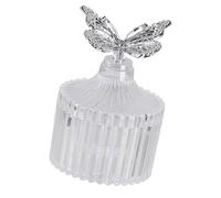 YCHUCH Plateau de confiserie en plastique durable avec ornements papillon 3D et compartiments superposés pour la maison