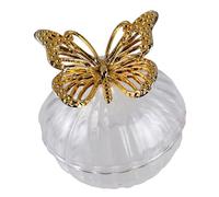 YCHUCH Plateau de confiserie en plastique durable avec ornements papillon 3D et compartiments superposés pour la maison