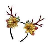 YCHUCH Serre-tête festif - Accessoires photo amusants - Pour fête, karaoké, fête - Bois de Noël - Pour scène