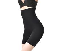 YCHUCH Short gainant taille haute respirant, contrôle du ventre, slip gainant, technologie amincissante, contrôle du ventre, sous-vêtement gainant pour femme, Noir , M