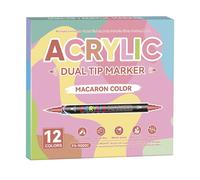 YCHUCH Stylos artistiques double face avec pointe pinceau souple pour projets de coloriage créatifs et travaux manuels à pointe souple double couleur