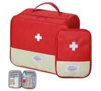 YCHYAN 2 Pièces Trousse de Secours, Portable Trousse Pharmacie Voyage Étanche, Trousse a Médicaments Grande Capacité, Trousse Medicaments Voyage, Convient a la Maison, au Bureau et a L'extérieur