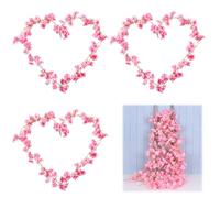 YCHYAN 3 Pièces Guirlande Fleurs de Cerisier Artificielles, 1.8 m Pendaison Fleurs Artificielles Deco Mariage, Convient pour Les Décorations Murales de Mariage à L'extérieur et à L'intérieur (Rose)