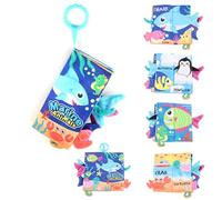 YCHYAN Livre Tissu Bébé Eveil 0-3 Mois, Livres Tissu Sensoriel Bebe avec 3D Tails Animals, Livre doux Froissé avec des Animaux, Jouet Educatif Enfant, Jouets Interactifs pour Nouveau Nés (Ocean)