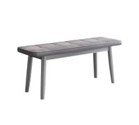 YCKEGEW Banc Long De Salle À Manger avec Assise Rembourrée,Tabouret De Chevet pour Chambre À Coucher,Repose-Pieds De Canapé De Loisirs,Banquette De Fenêtre(Grey-A,80cm)