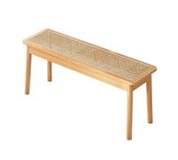 YCKEGEW Banc Long pour Salle À Manger Étroite, Chaise en Osier Boisé Tabouret À Chaussures pour Entrée, Banc De Jardin Rétro Style Ferme Tabouret Escabeau Bancs De Chevet(Natural Wood,100cm)