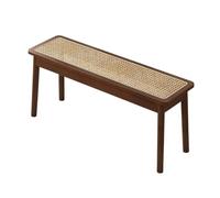 YCKEGEW Banc Long pour Salle À Manger Étroite, Chaise en Osier Boisé Tabouret À Chaussures pour Entrée, Banc De Jardin Rétro Style Ferme Tabouret Escabeau Bancs De Chevet(Walnut,100cm)