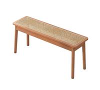 YCKEGEW Banc Long pour Salle À Manger Étroite, Chaise en Osier Boisé Tabouret À Chaussures pour Entrée, Banc De Jardin Rétro Style Ferme Tabouret Escabeau Bancs De Chevet(Cherry Wood,120cm)
