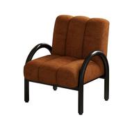 YCKEGEW Fauteuils Modernes en Velours pour Chambre à Coucher et Salon, Fauteuil de Loisirs rétro du Milieu du siècle avec Dossier inclinable pour Balcon, Fauteuils pour invités(Orange)