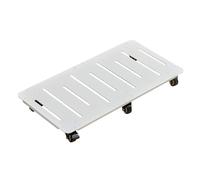 YCKEGEW Support en Acier avec roulettes, Chariot Mobile pour Palettes Soucoupe Roulante pour Pot De Fleurs, Grand Chariot Roulant D'intérieur Et D'extérieur(Bianco,60x30cm)