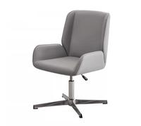 YCKEGEW Swivel Executive Office Chair with Crossed Legs,Modern Leather Adjustable Chairs with Armrest and Back Support,Office Reception Chair Staff Chairs(Grey A)