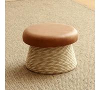 YCKEGEW Tabouret Champignon Tabourets pour Changer De Chaussures,Petit Banc Bas pour Salon Table Basse, Tabouret Rond Rembourré avec Repose-Pieds Banc pour Enfants(Beige,30x20cm)