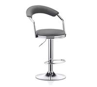 YCKEGEW Tabourets De Bar avec Dossier,tabourets Hauts De Cuisine,Chaise De Bureau Avant Tabourets De Bar,Chaises De Bar Modernes Pivotantes Et Réglables avec Repose-Pieds (Color : Grigio)