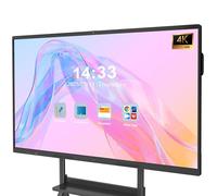 YCKJNB 75 Pouces 4K Tableau Interactif Électronique, Écran UHD, 8G RAM,128G ROM, Caméra Ultra Haute Définition Intégrée, Microphone, Prise en Charge WiFi, Bluetooth, HDMI (Montage Mural Uniquement)