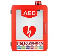 YCNLYSSR Armoire de Rangement pour défibrillateur AED, Armoire de Premiers Secours Murale, cloison réglable, Compatible avec la Plupart des modèles de DAE, Conception Durable et sécurisée