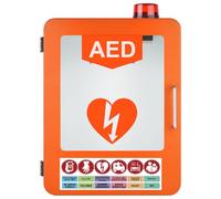 YCNLYSSR Armoire de Rangement pour défibrillateur AED, Armoire de Premiers Secours Murale, cloison réglable, Compatible avec la Plupart des modèles de DAE, Conception Durable et sécurisée