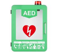 YCNLYSSR Armoire de Rangement pour défibrillateur AED, Armoire de Premiers Secours Murale, cloison réglable, Compatible avec la Plupart des modèles de DAE, Conception Durable et sécurisée