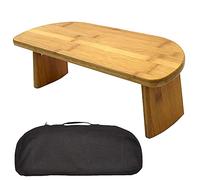 YCNLYSSR Banc de méditation Portable, Tabouret de méditation en Bambou, siège d'appoint Pliable et Ergonomique - Cadeaux ésotériques