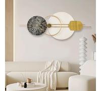 YCNLYSSR Grande décoration Murale en métal, Fleur créative Moderne 3D, Belle Lune, Suspension Murale Ronde en Fer, décoration Murale en métal pour la Maison, Le Salon et la Chambre à Coucher