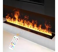 YCNLYSSR Insert de cheminée à Vapeur d'eau avec télécommande, écran Tactile et Remplissage d'eau Automatique pour Un Effet de Flamme 3D réaliste