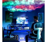 YCNLYSSR Lumières nuageuses LED de 2 à 5 m, plafonnier Nuageux pour Salle de Jeux, Lampe Nuage d'orage RGB, lumière LED Nuage d'orage 3D, veilleuse d'ambiance colorée, pour Salle de Jeux, fête, 2 m