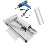 YCNLYSSR Machine de scellage de Film rétractable pour Emballage de boîtes Alimentaires, Machine Professionnelle de scellage de Film rétractable Compatible avec Les Films PVC Pof (800 W)