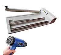 YCNLYSSR Machine de thermoscellage de Film rétractable avec Pistolet à air Chaud, thermoscelleuse pour Film PVC POF, thermoscelleuse Manuelle, scellage et découpe simultanés, 30 cm