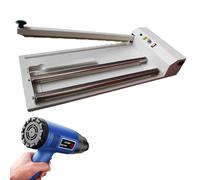 YCNLYSSR Machine d'emballage sous Film rétractable, 450 W, avec Pistolet Thermique et Film rétractable, Compatible avec Les Films PVC POF (Taille : 45 cm)