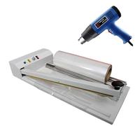 YCNLYSSR Machine d'emballage sous Film rétractable avec Pistolet Thermique, thermoscelleuse 530 W pour Film PVC POF, thermoscelleuse Manuelle, scellage et découpe simultanés (Taille : 30 cm)