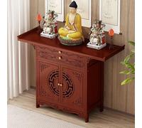 YCNLYSSR Meditation Altar Table with Storage Personal Shrine Prayer Table Free Standing Buddhist Wooden Altar Shelf with Drawer Tribute Tables(Red,120 * 40cm(47.2x15.7in))