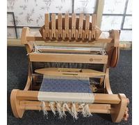 YCNLYSSR Métier à Tisser Manuel Pliable en Bois à 8 Harnais, avec bobineur et Bobine de chaîne indépendante, Compatible sergé et Double Tresse, Largeur de Tresse 30 mm, pour Tissage uni et Jacquard.