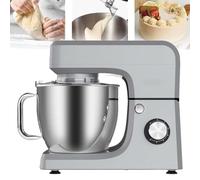 YCNLYSSR Mixeur électrique pour pâtisserie, Robot pâtissier sur Socle 1800 W, 10 L, 6 Vitesses réglables, idéal pour Boulangerie et Pizzeria, Argent