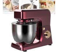 YCNLYSSR Mixeur électrique pour pâtisserie, Robot pâtissier sur Socle 1800 W, 10 L, 6 Vitesses réglables, idéal pour Boulangerie et Pizzeria, Rouge