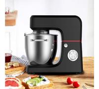 YCNLYSSR Mixeur électrique pour pâtisserie, Robot pâtissier sur Socle 1800 W, 10 L, 6 Vitesses réglables, idéal pour Boulangerie et Pizzeria, Noir