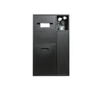 YCNLYSSR Niche de douche en acier inoxydable, étagère de rangement encastrée pour salle de bain avec seau basculant et poubelle pour papier toilette et déchets.