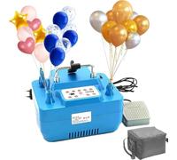 YCNLYSSR Pompe à air électrique, gonflage Rapide en 3 Secondes avec Deux Buses, minuterie et Fonction mémoire, Parfait pour Les Ballons et décorations de fête