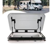 YCNLYSSR RV Caravan Roof Vent,Aluminum Alloy Skylight,with LED Light,with Nets&Sunshade,Compatible with RV Camper Food Truck Motorhome Roof Sunroof Fit,500/700/800 X500 Mm. 500 * 500mm