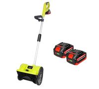 YCNLYSSR Souffleuse à Neige Pliable et rétractable, compacte et légère, avec Double Interrupteur de sécurité, pour Le déneigement Hivernal des allées (Deux Batteries)